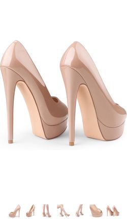 Platform Stiletto Heels Shoes Peep Toe Pumps 6 inch Heels for Dress Wedding Party