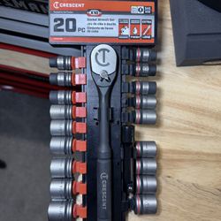 Crescent 20 Pc. X10 3/8" Standard SAE/Metric Mechanics Tool Set csws38b