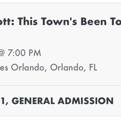 Dylan Scott - 4 Tickets -Orlando 11/17/23