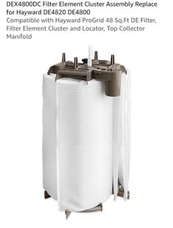 Filter Element Cluster Assembly Replace for Hayward DE4820 DE4800 Compatible with Hayward ProGrid 48 Sq.Ft DE Filter, Filter Element Cluster and Locat