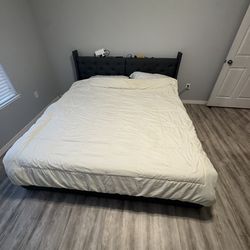 King size bed frame and mattress