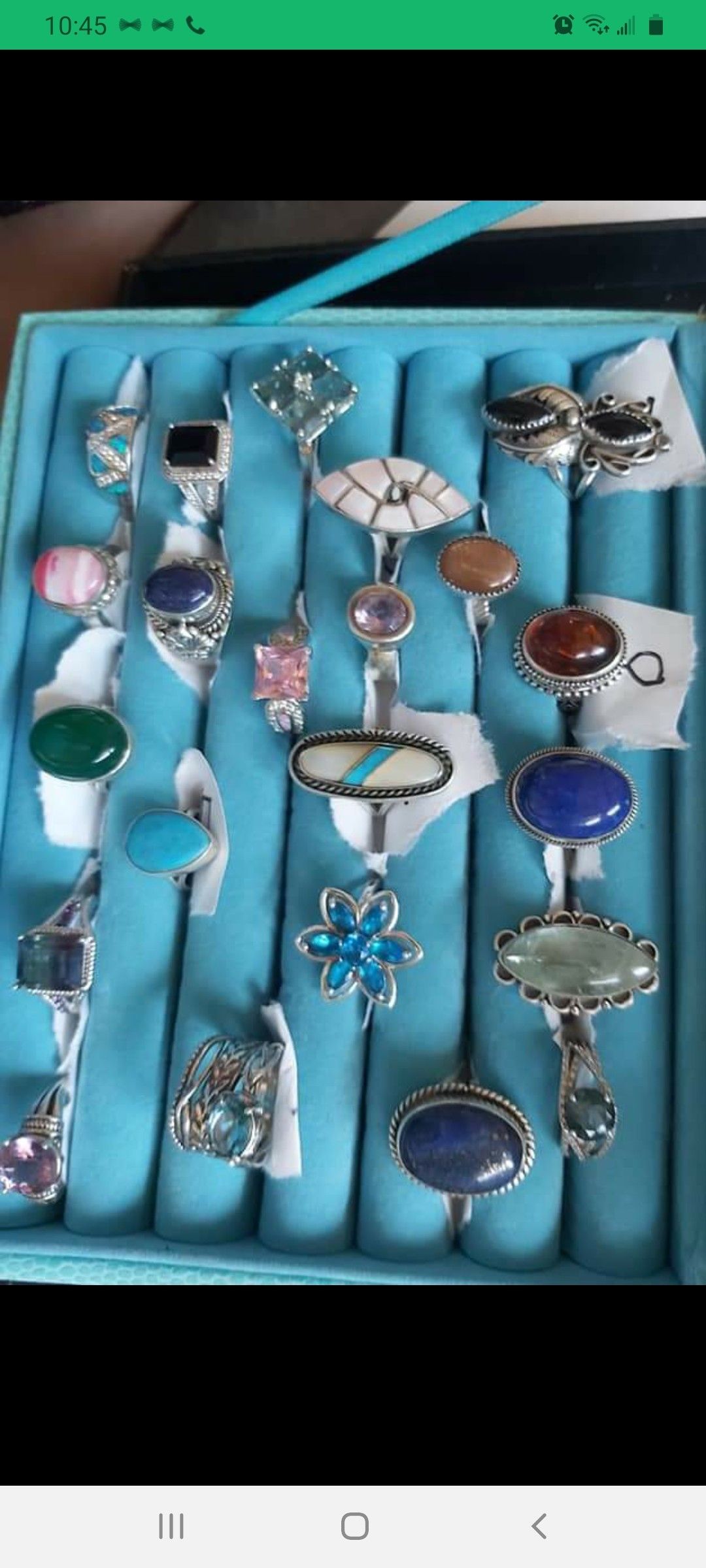 Sterling silver .925 tings real gems.