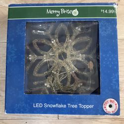 Topper Para Árbol De Navidad Con Luces Snowflake 