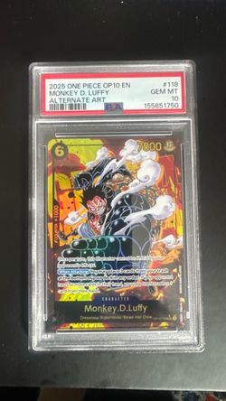 One Piece Monkey D. Luffy Alternate Art PSA 10