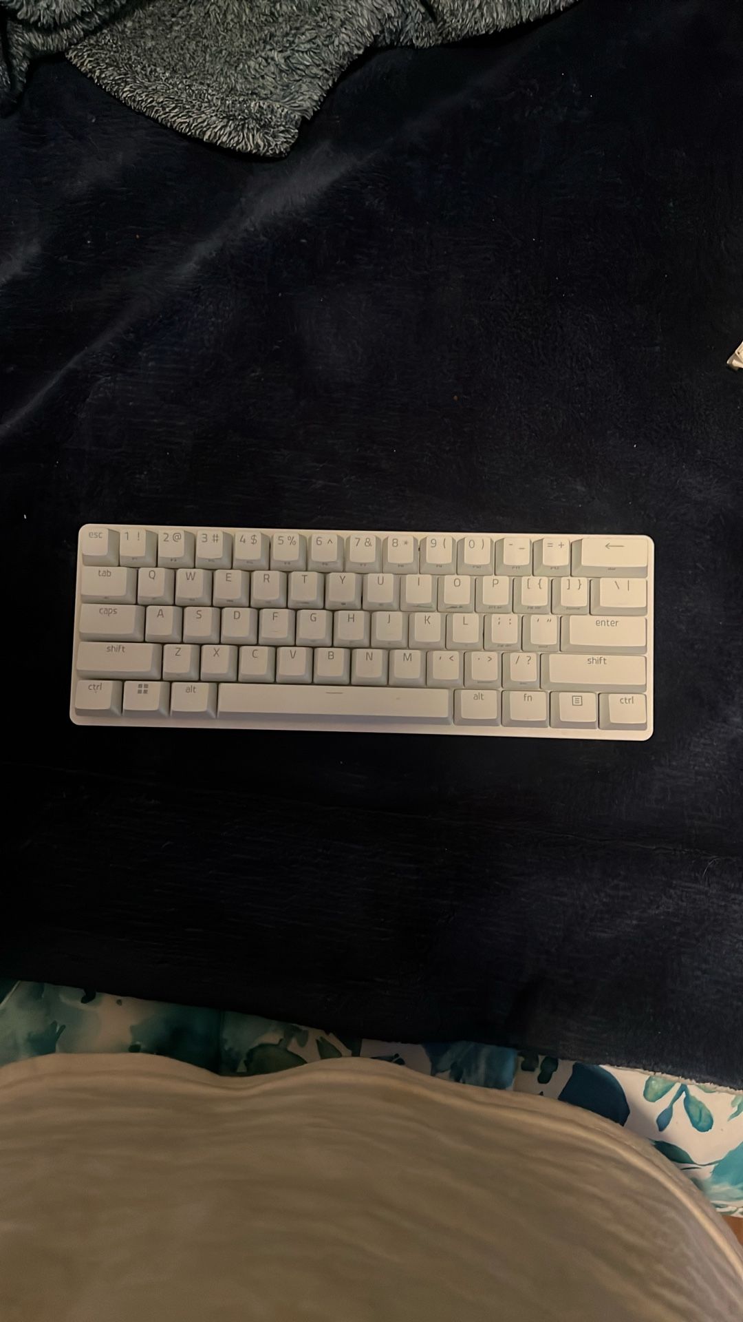 White Razer Huntsman Mini Keyboard
