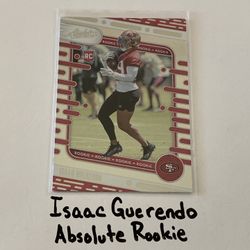 Isaac Guerendo San Francisco 49ers RB Absolute Rookie Card. 