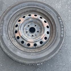 1 X 215/60r16 5x4.5 5x114.3 Wheel Rims With Good Tires!