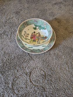 JAPANESE BOWL AND PLATTER
