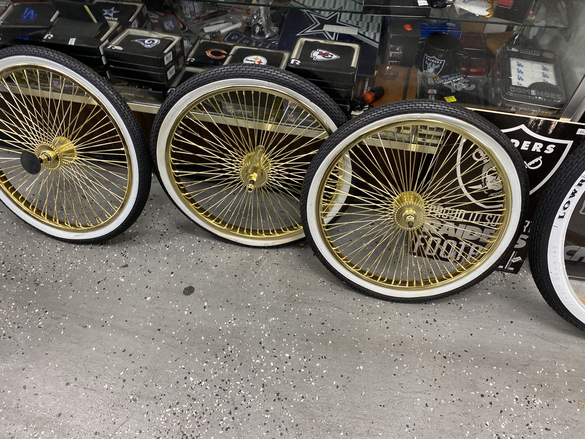 20”26”gold Chrome Wheels Tires Lights Bracket  Kooldesign 