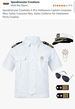Spooktacular Creations Men's Captain Sailor Costume Set