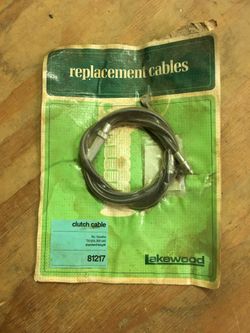 Replacement clutch cable Lakewood 81217