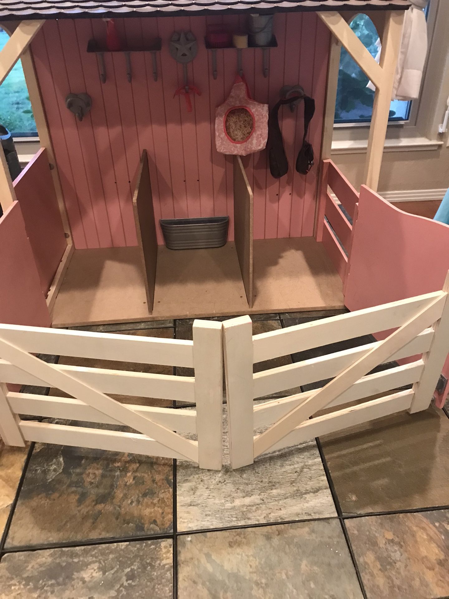 Our Generation Barn Play set For 18” Doll, Doll And Horse