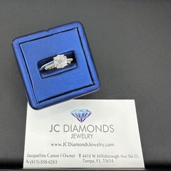 Ring Engagement Diamonds Real 14k Gold Yellow Gold