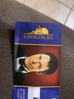 2 ticket voucher for lance burton at Casino Del Sol Aug 16