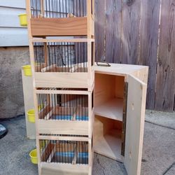 Handmade 4-Unit Canary Training Box 