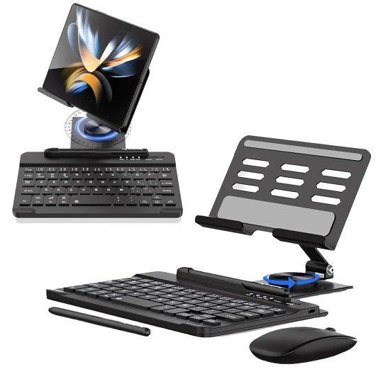 Samsung Galaxy Z Fold 5 Stand With Keyboard And Mouse