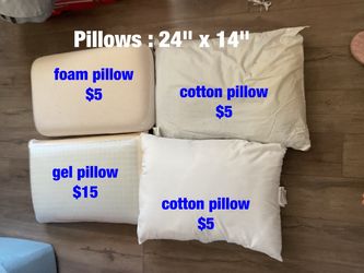 Pillows  (24" x 14")  -  prices  are  varies