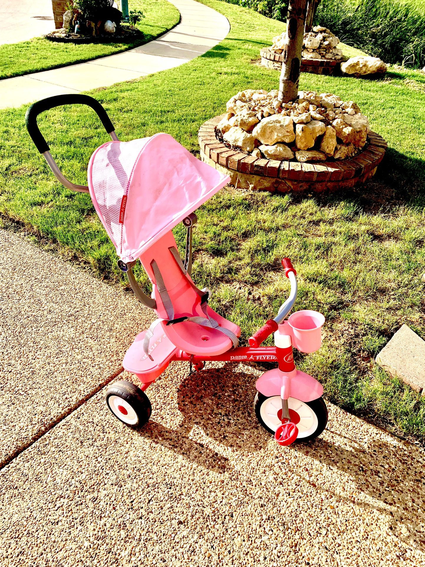 PINK KIDS BIKE/STROLLER (great SHAPE & Condition:9/10)