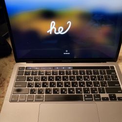 MacBook Pro 13.3" Laptop - Apple M1 chip - 8GB Memory - 256GB SSD - Space Gray Model:GSRF MYD82LL/A. There is a dent in the corner, check pictures. Be
