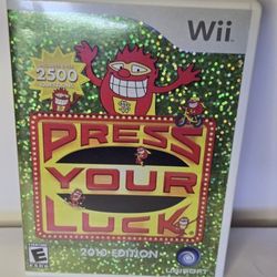 Wii Press Your Luck Video Game CD Old School TV Gameshow