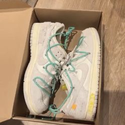 NIKE DUNKS OFF WHITES SIZE 10 LOT 14/50 REP BOX 