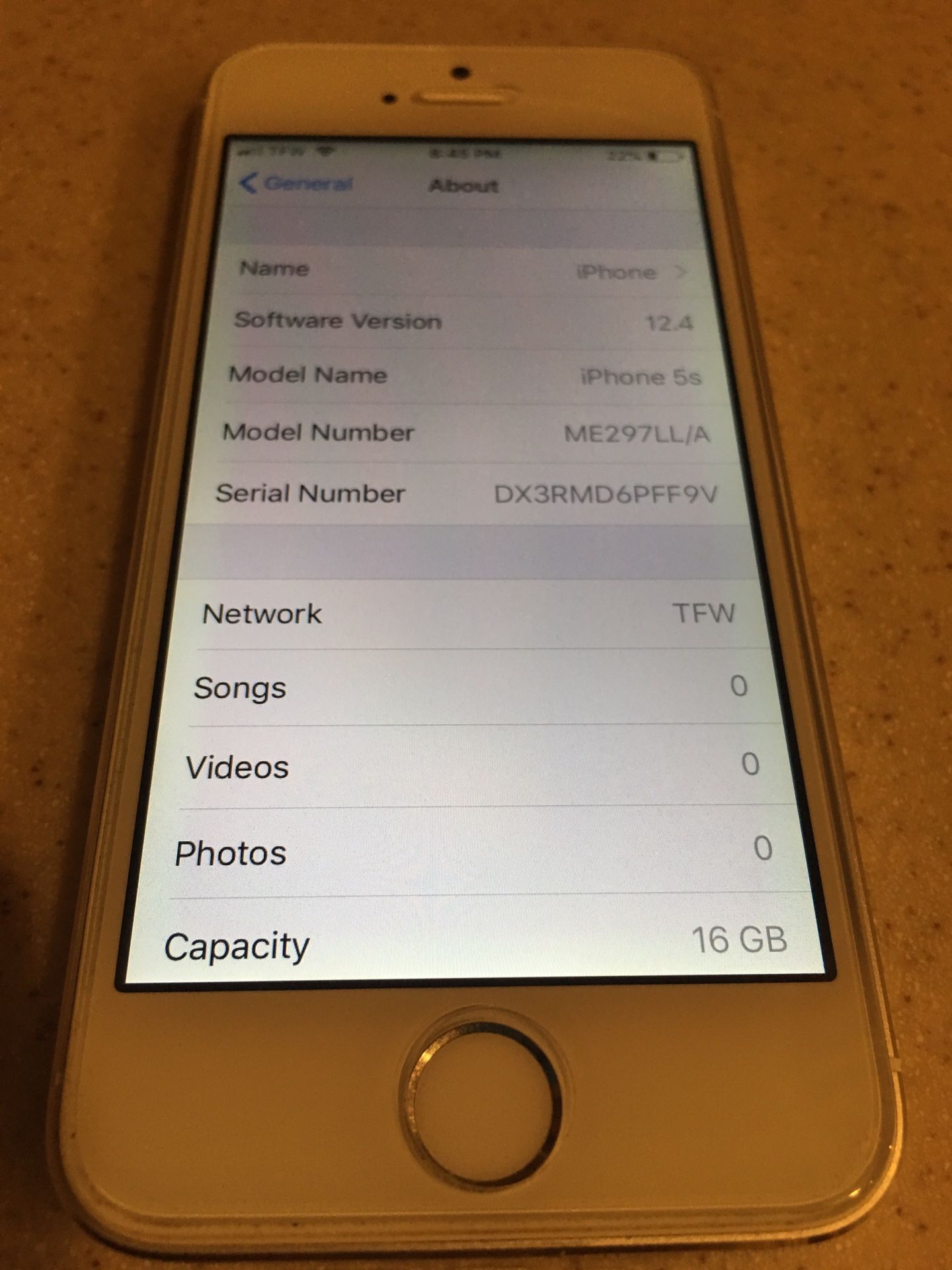 Unlocked iPhone 5S in New condition