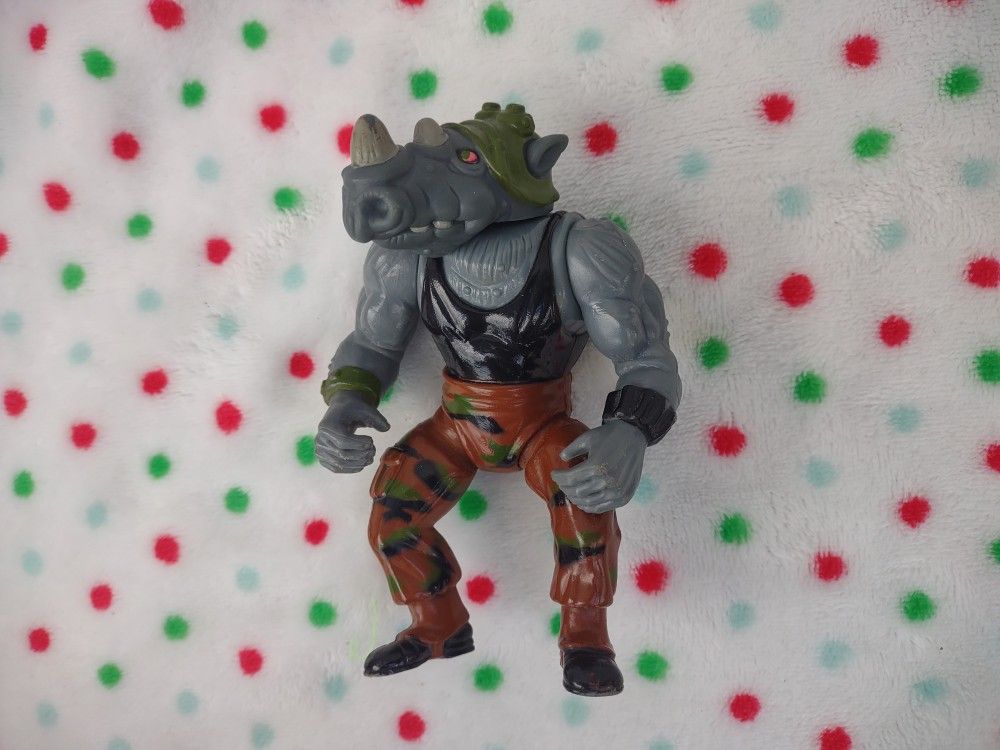 Vintage Teenage Mutant Ninja Turtles Rocksteady 1988 Playmates Toys