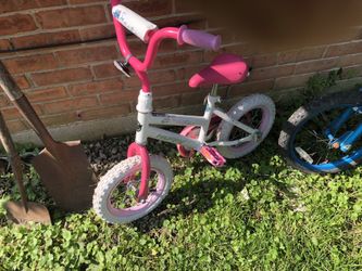 12” Pink And White Girl Bike