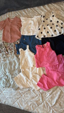 Cute girl 2pc summer sets with long pants/ Bonita ropa para niña de 2 piezas con pantalón