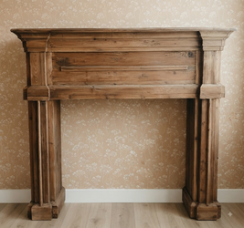 Custom Reclaimed Antique Pine Fireplace Surround