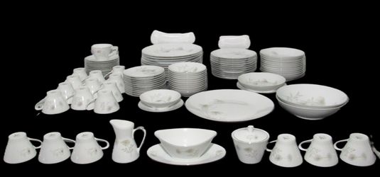 Complete Dinnerware Service for 12 | Vintage Mikasa | Bon-Air | Bone China | 96-Piece Setting