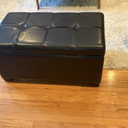 Faux Leather Storage Ottoman / Bench