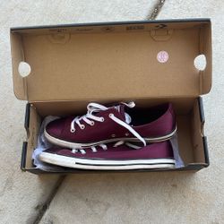 Maroon Satin Converse Woman’s 9