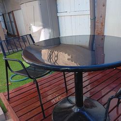 Commercial Outdoor Table and Two Chairs
