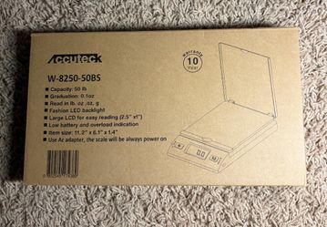 Accuteck 8250 High Accuracy Digital Shipping Scale and Postal Scale, 0.1oz Precision, 50Lb