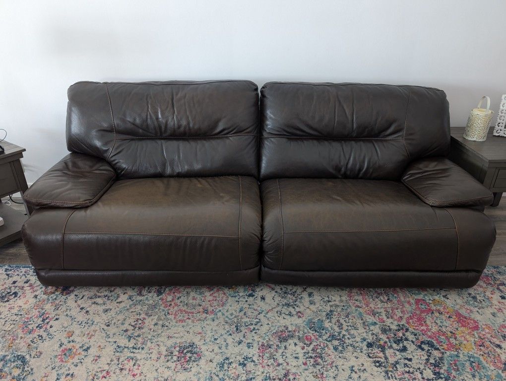 Signature Designs by Ashley 'Exhilaration' Chocolate 2-seat Reclining Power Sofa and Loveseat