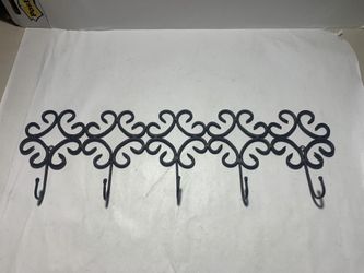 Wrought Iron Coat Hook 24”x7.5”
