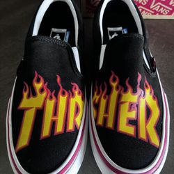 Rare Slip On Pro Vans THRASHER /black / Size 8.0