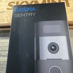 Opened Box New Bosma Sentry WiFi HD 1080p Video Wired Doorbell Black Hardwired