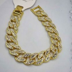 Multi-stones Bracelet Gold-plated 18k 8"inches 