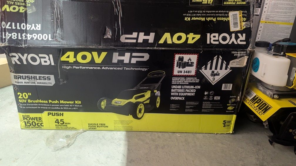 New Machine 40 V. Lawn Mower