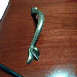 Antique Brass Victorian French Provincial Drawer Pull Handle, 3" Center To.... Normal wear and tear. Scratches,nicks and dents MAY be seen. Cleaning M