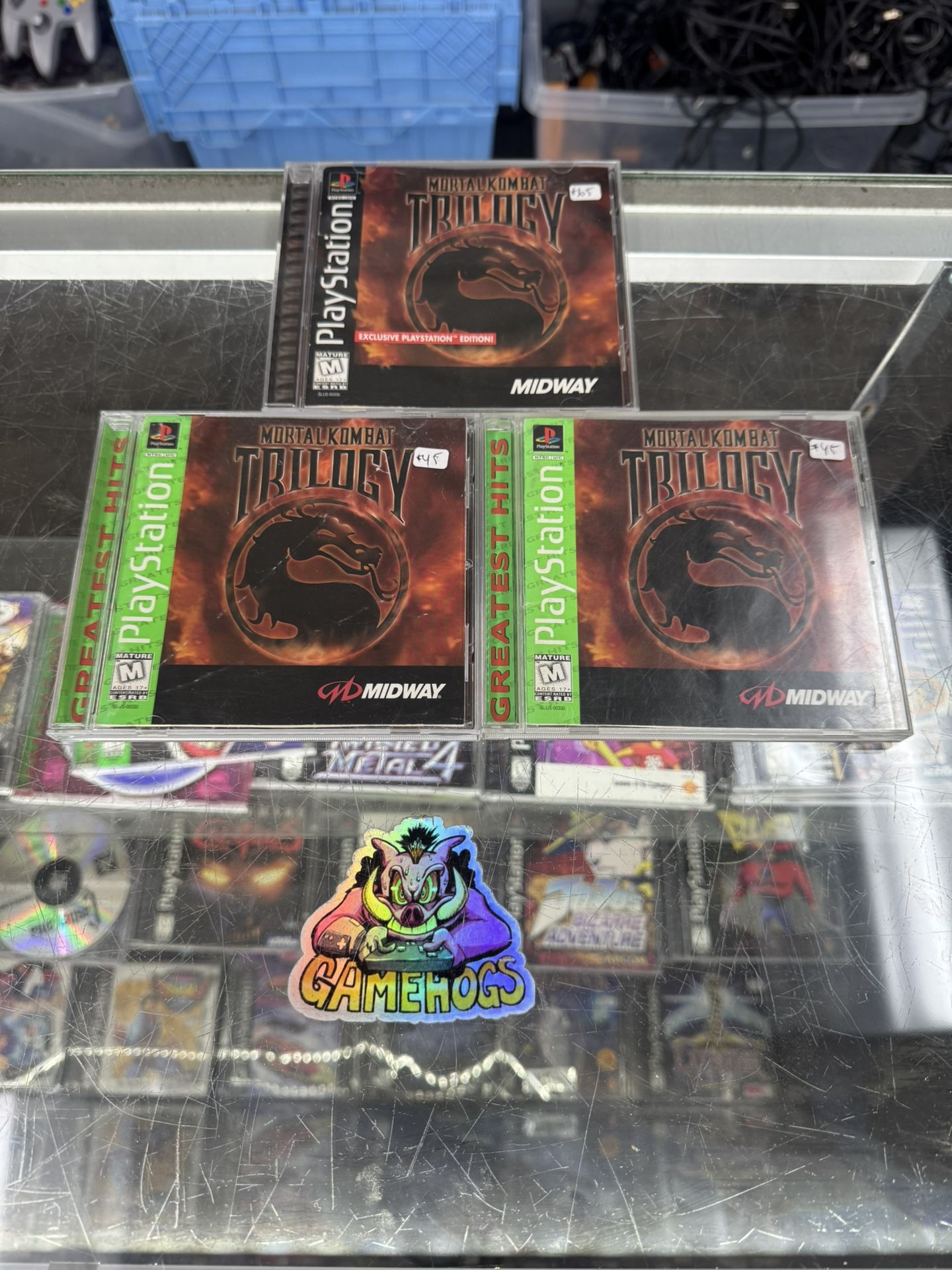 Mortal Kombat Trilogy $45-$65 Each Gamehogs 11am-7pm