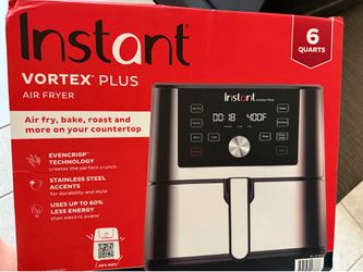 Air fryer- Instant Vortex Plus 6QT Air Fryer – Like New, Used Once!