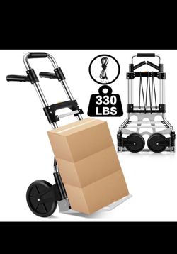 Capacity Folding Hand Truck Dolly Cart, Portable Aluminum Dolly Cart with Telescoping Handle