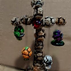 Halloween Handmade Standing Tree W/hanging Characters
