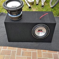 MTX 9500 12" Subwoofers, SKAR Amps, and Wiring