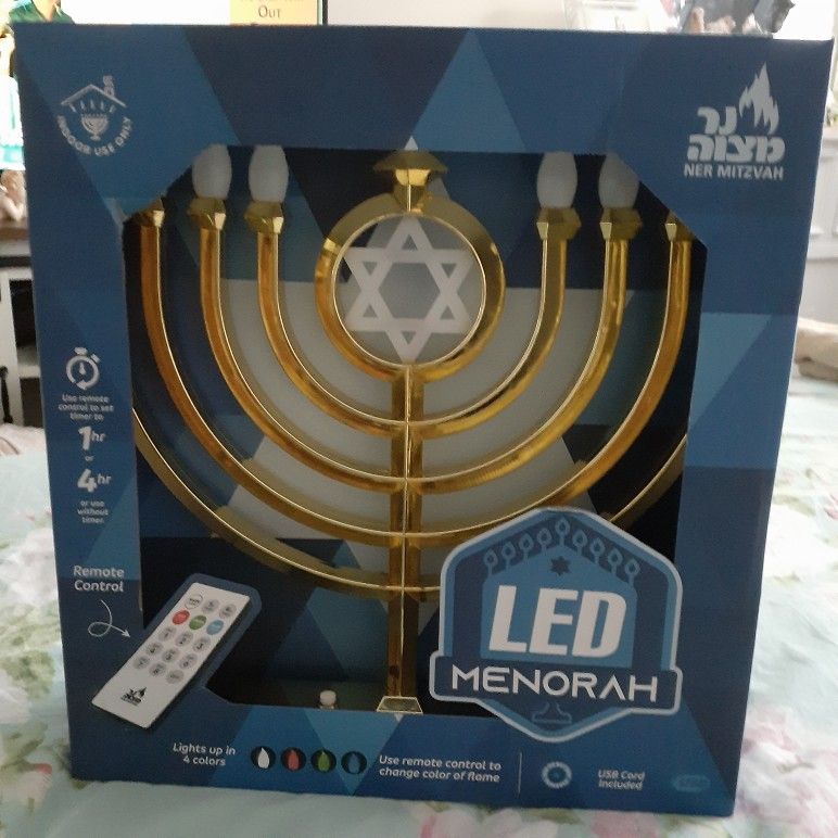 NEW IN BOX LED MENORAH