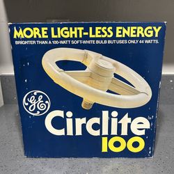 NOS Vintage GE Circlite 100/50 3-way Florescent Circular Bulb NEW UNOPENED