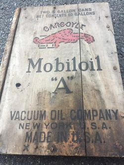 Mobiloil sign. Gargoyle. $25